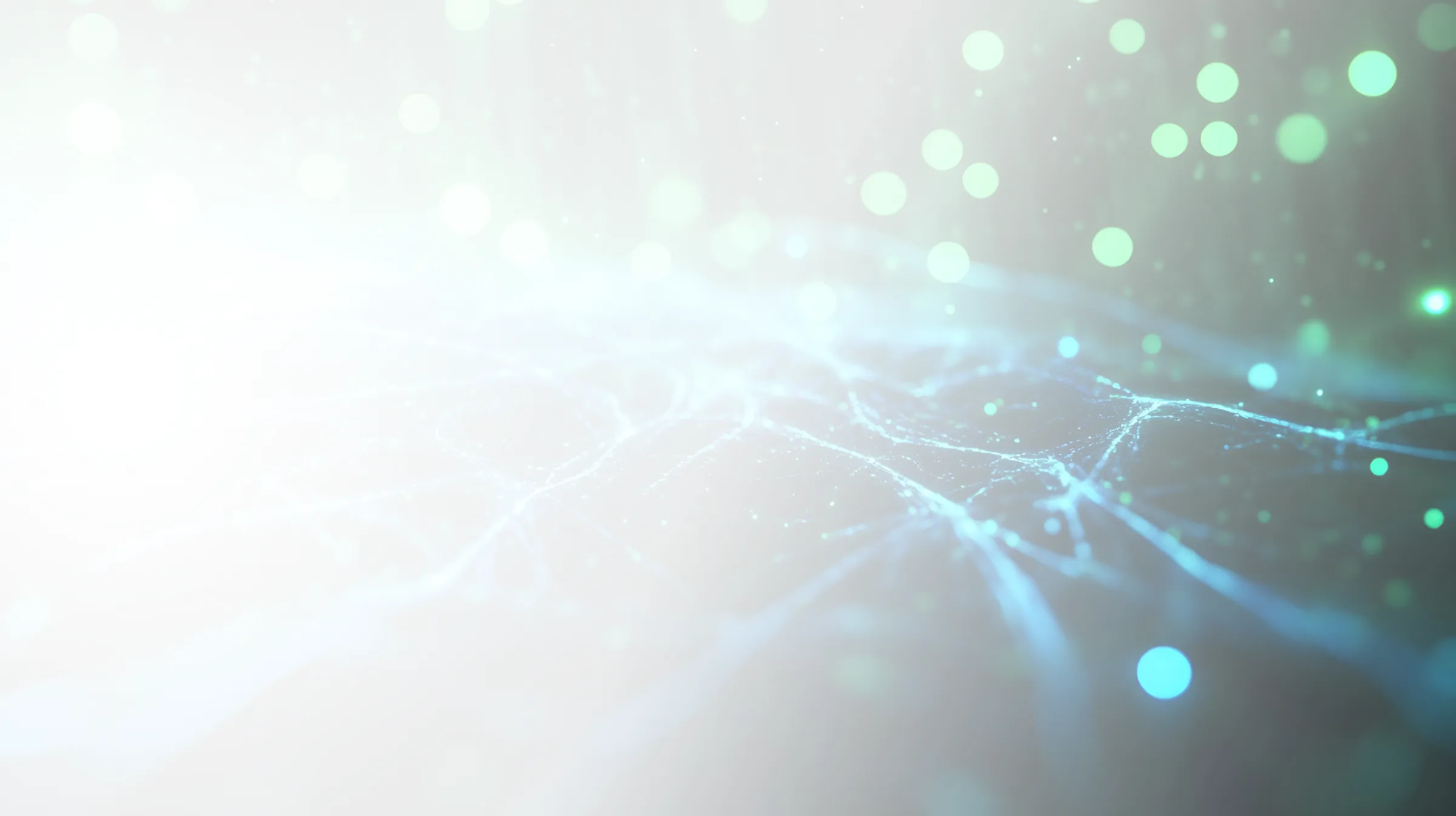 Abstract AI network visualization representing the convergence of technology and healthcare